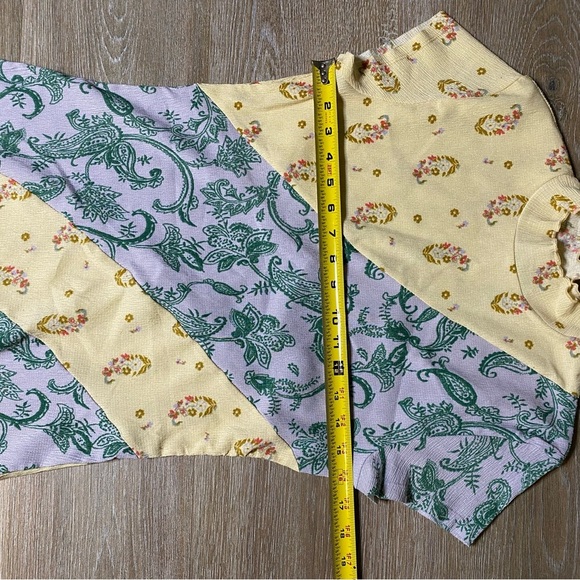 Floral Patchwork Dress in Yellow and Green - Picture 6 of 7